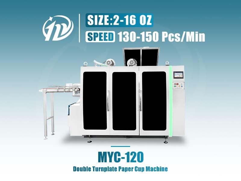 MYC-120 Four Servo Motors Drive High Speed Paper Cup Machine