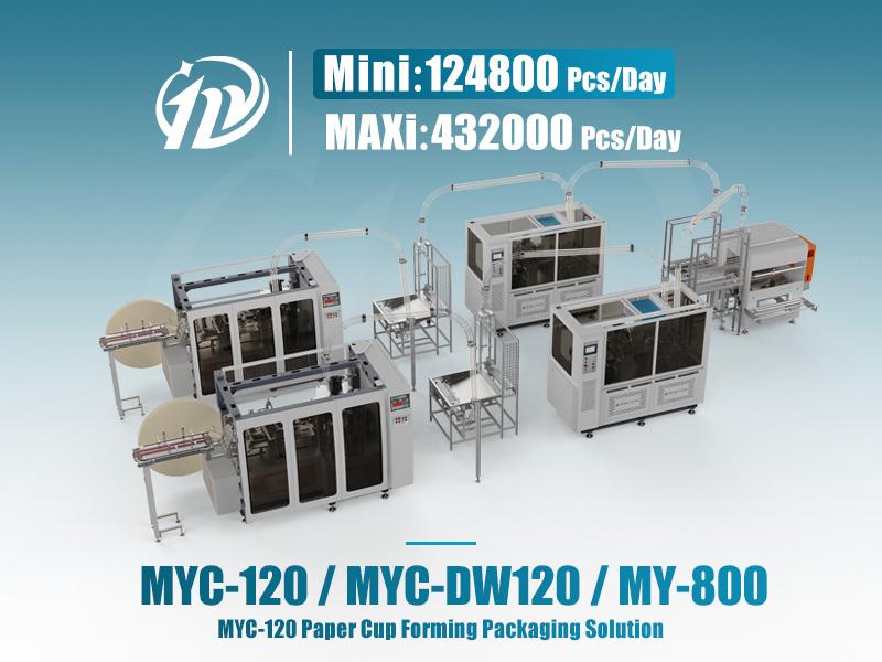 MYC-120 Paper Cup Forming Machine and Double Wall Paper Cup Production Pack