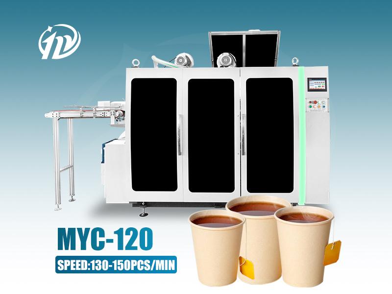 MYC-120 Four Servo Motors Drive High Speed Paper Cup Machines