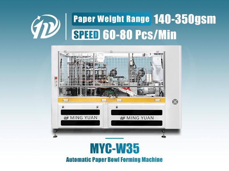 MYC-W35 Automatic Paper Bowl Forming Machine 60-80 Pieces Per Minute