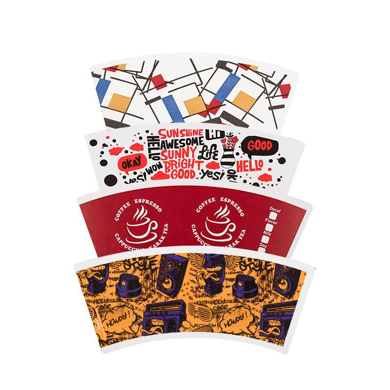 Multicolor Printing Paper Cup Fan Raw Material 4oz 6oz 8oz 12oz 16oz Paper Cups