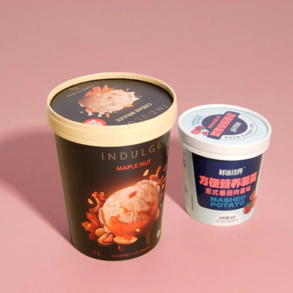 Custom Printed Ice Cream Cups for Dessert Shops