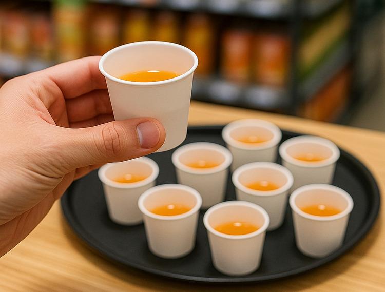 Small-Size Taster Paper Cup for Product Trials