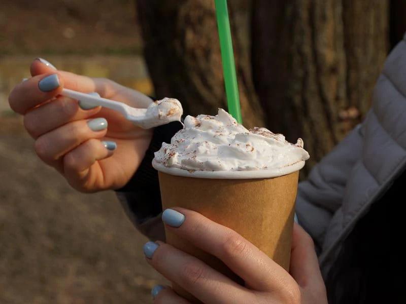 ice cream shop with paper cups