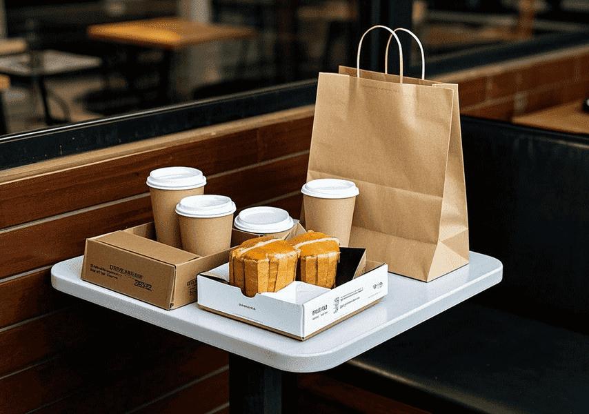 Fast food chain and takeout paper cup