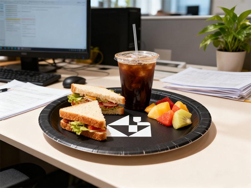 Paper plates for food trucks and food stalls