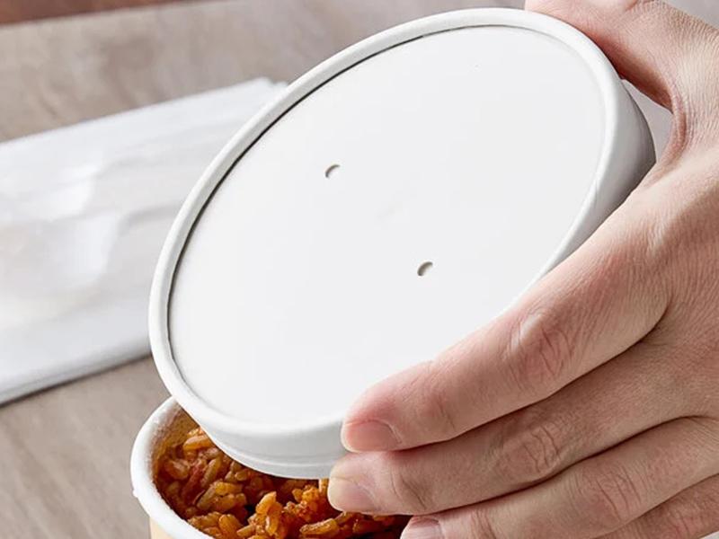 Degradable paper cup flat lid