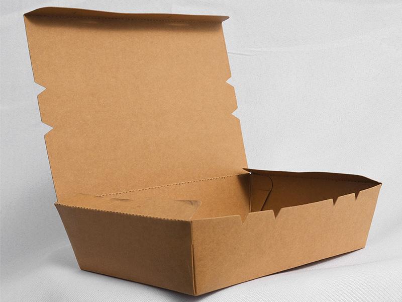 Disposable single-grid paper lunch box solution