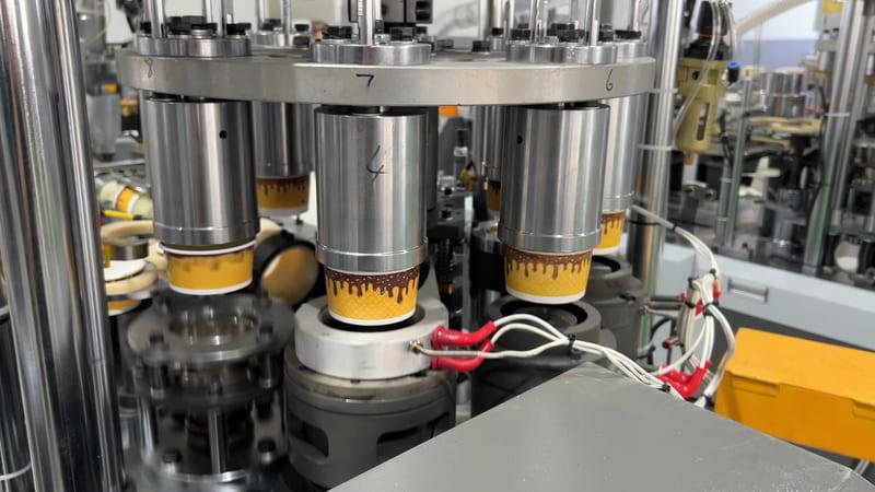 MYC-OCM12 simple model Ultrasonic Paper Cup Machine Running Video