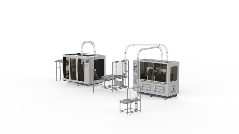 Línea de producción para la formación de vasos de papel