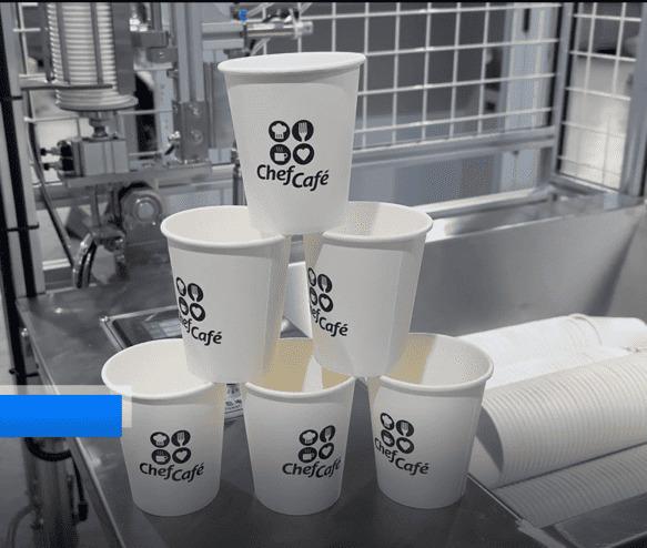 300GSM Paperboard 8oz Single Wall Coffee Cup Production Solution In Panama