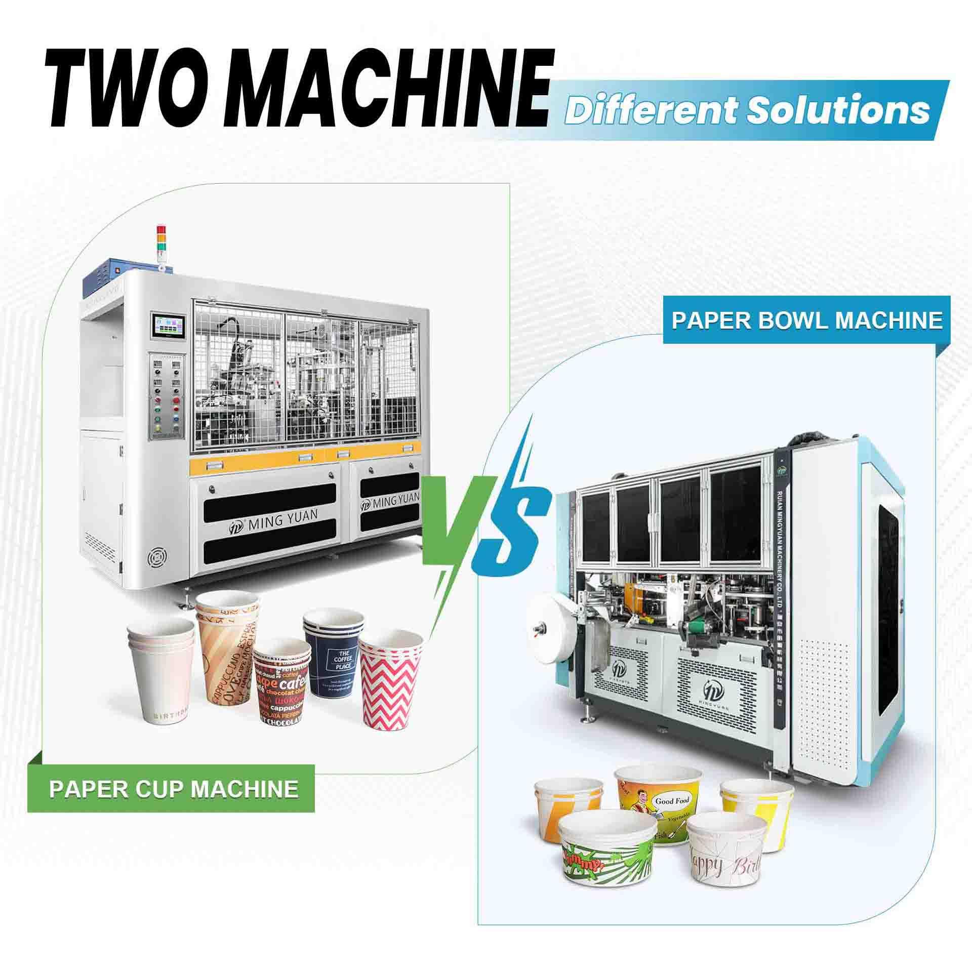 What Is the Difference Between a Paper Cup Machine and a Paper Bowl Machine?