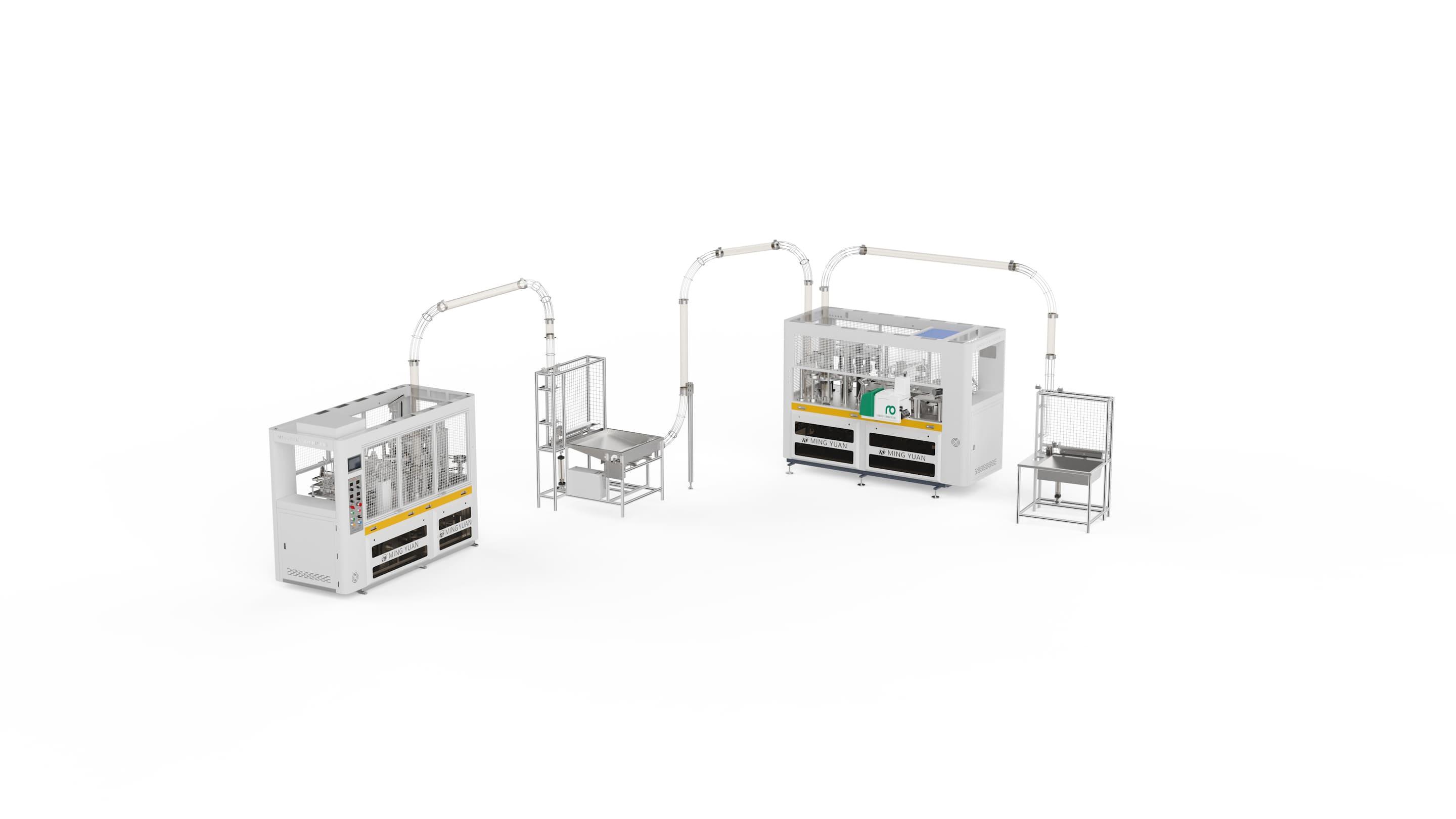OCM12 Intelligent Model Paper Cup Machine and DW100 Paper Cup Sleeve Machine Solution In Ukrainian