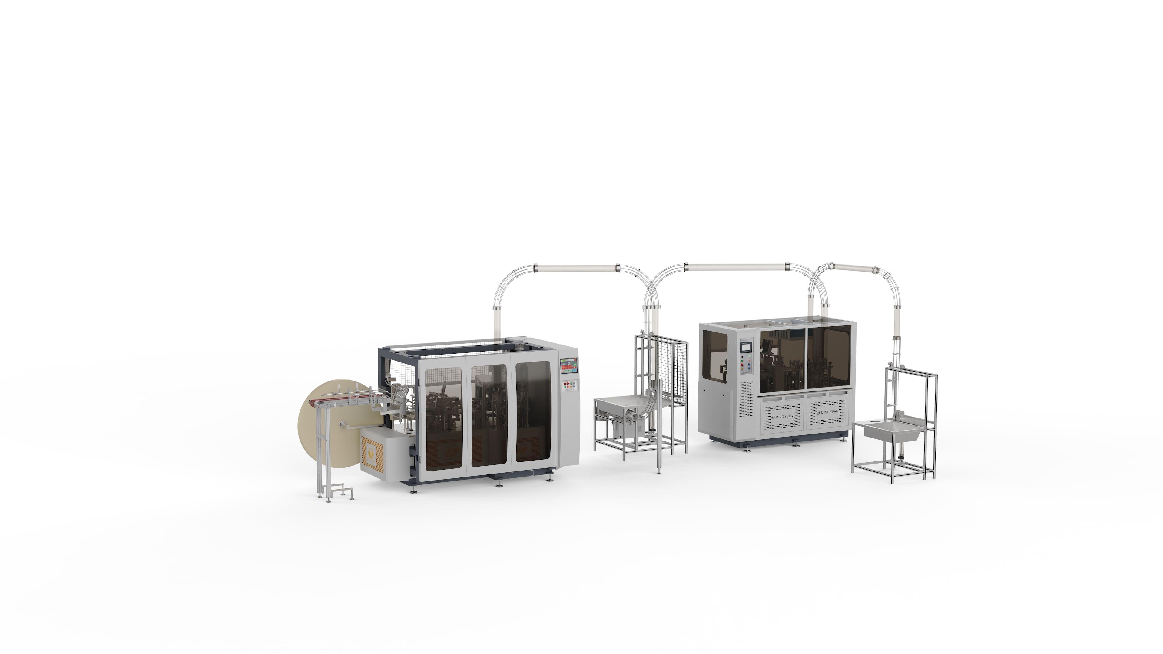 MYC-120 Paper Cup Machine and DW120 Paper Cup Sleeve Machine Solution In Uzbekistan