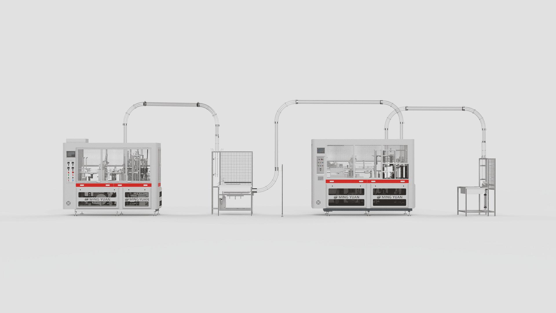 OCM12 Intelligent Model Paper Cup Machine and DW100 Paper Cup Sleeve Machine Colors can be customized Solution In Vietnam
