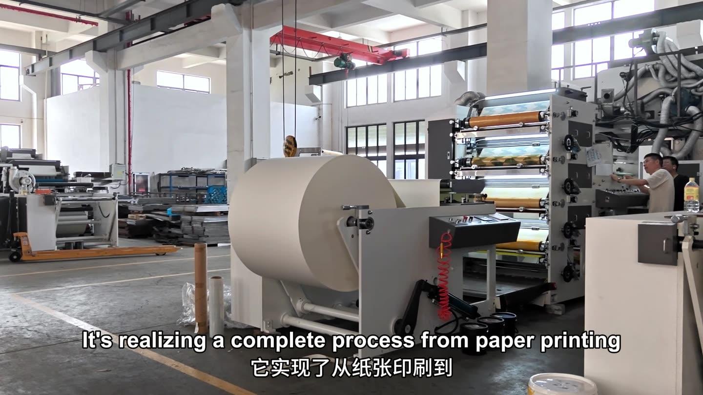 Paper cup printing machine printing the customer artwork on roll paper