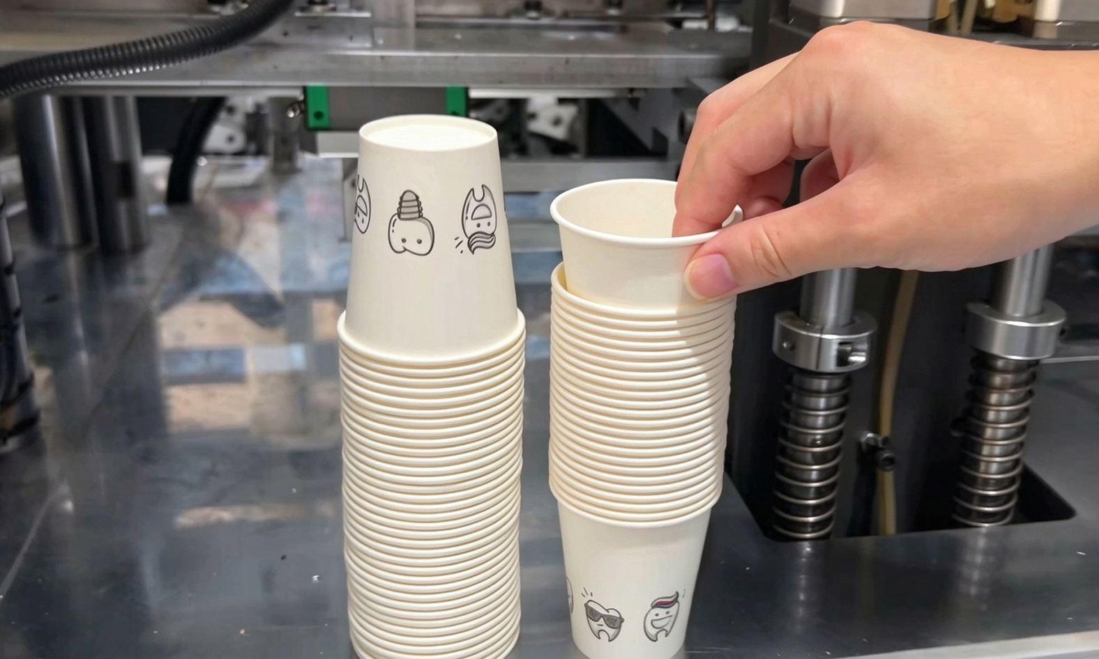 Paper Cup Machine with Water Spraying Device for 5 oz Paper Cup Production in China
